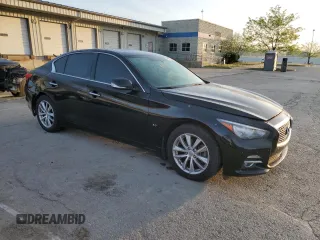 2015 Infiniti Q50 Premium with VIN JN1BV7AR1FM411069, listed as a Copart auction lot 54003945 with 118,888 mi miles and Salvage Title. Bid and sale history available at carsss.com. Image 4.