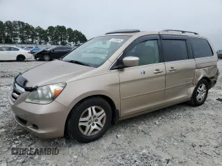 2006 Honda Odyssey EX-L z VIN 5FNRL387X6B425074, wystawiony jako Copart lot #57338655 z przebiegiem 215 055 mil mil oraz Szkoda całkowita • Salvage title. Historia ofert i sprzedaży dostępna na DreamBid. Obrazek 1.