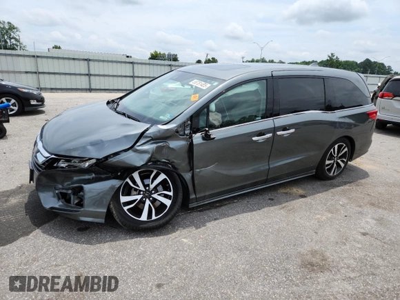 2019 Honda Odyssey Elite z VIN 5FNRL6H92KB026530, wystawiony jako Copart lot #58781465 z przebiegiem 105 878 mil mil oraz Szkoda całkowita • Salvage title. Historia ofert i sprzedaży dostępna na DreamBid. Obrazek 1.