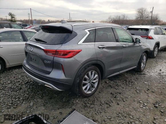 2021 Infiniti QX50 LUXE with VIN 3PCAJ5BB2MF112867, listed as a Copart auction lot 43270943 with 14,935 mi miles. Bid and sale history available at carsss.com. Image 3.