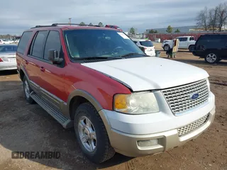 2003 Ford Expedition Eddie Bauer with VIN 1FMFU17L93LC31448, listed as a IAAI auction lot 41708829 with 1 mi miles. Bid and sale history available at carsss.com. Image 1.