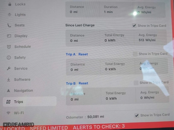 2018 Tesla Model 3 Long Range Battery with VIN 5YJ3E1EA8JF162130, listed as a IAAI auction lot 41933015 with 50,081 mi miles. Bid and sale history available at carsss.com. Image 7.
