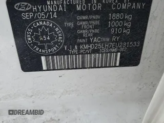 2014 Hyundai Elantra GT GL with VIN KMHD25LH7EU231533, listed as a Copart auction lot 43733985 with 95,689 mi miles and Salvage Title. Bid and sale history available at carsss.com. Image 12.