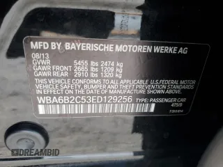 2014 BMW 6 Series 650i z VIN WBA6B2C53ED129256, wystawiony jako Copart lot #85346084 z przebiegiem 51 948 mil mil oraz Szkoda całkowita • Salvage title. Historia ofert i sprzedaży dostępna na DreamBid. Obrazek 13.