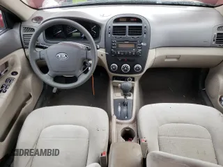 2009 Kia Spectra EX with VIN KNAFE221195645623, listed as a Copart auction lot 68252314 with 157,500 mi miles and Salvage Title. Bid and sale history available at carsss.com. Image 8.