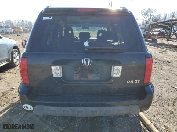 2003 Honda Pilot EX with VIN 2HKYF18633H541583, listed as a Copart auction lot 45455475 with 0 mi miles and Salvage Title. Bid and sale history available at carsss.com. Image 6.