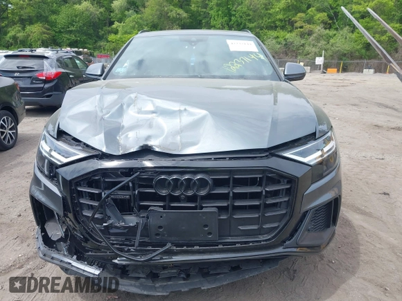 2021 Audi Q8 Premium Plus with VIN WA1EVAF14MD036327, listed as a IAAI auction lot 42237144 with 59,157 mi miles and . Bid and sale history available at DreamBid. Image 12.