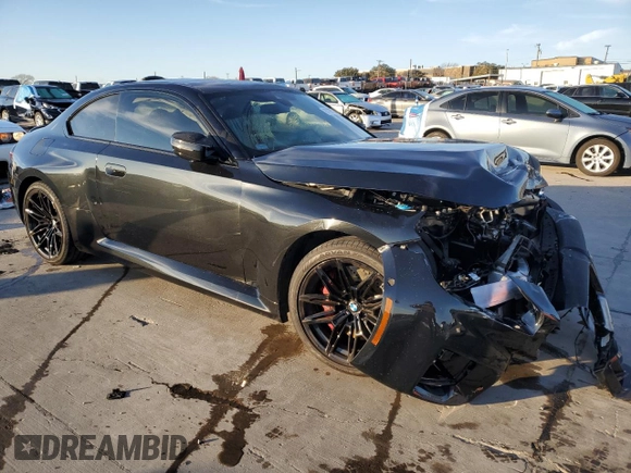 2024 BMW M2 with VIN 3MF13DM0XR8E60828, listed as a Copart auction lot 87187354 with 0 mi miles and Salvage Title. Bid and sale history available at carsss.com. Image 4.