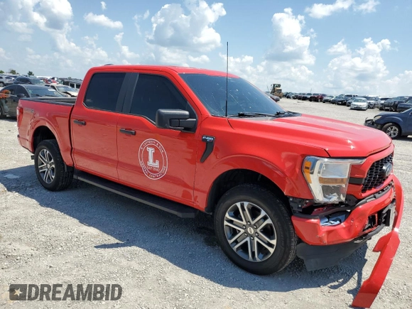 2022 Ford F-150 XL with VIN 1FTFW1E50NKD66183, listed as a Copart auction lot 62150545 with 64,968 mi miles and Salvage title. Bid and sale history available at DreamBid. Image 4.