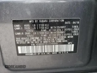2018 Subaru Outback Premium with VIN 4S4BSAFC6J3346849, listed as a Copart auction lot 50616115 with 129,567 mi miles and Salvage title. Bid and sale history available at DreamBid. Image 15.