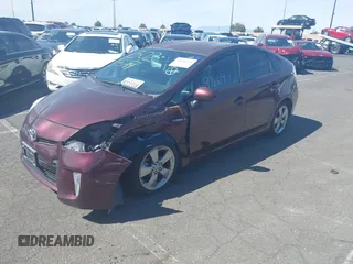 2013 Toyota Prius One with VIN JTDKN3DU9D5625482, listed as a IAAI auction lot 41097664 with 208,416 mi miles. Bid and sale history available at carsss.com. Image 2.