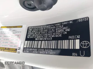 2022 Toyota C-HR XLE z VIN NMTKHMBX2NR144638, wystawiony jako IAAI lot #42063325 z przebiegiem 22 823 mil mil oraz . Historia ofert i sprzedaży dostępna na DreamBid. Obrazek 9.