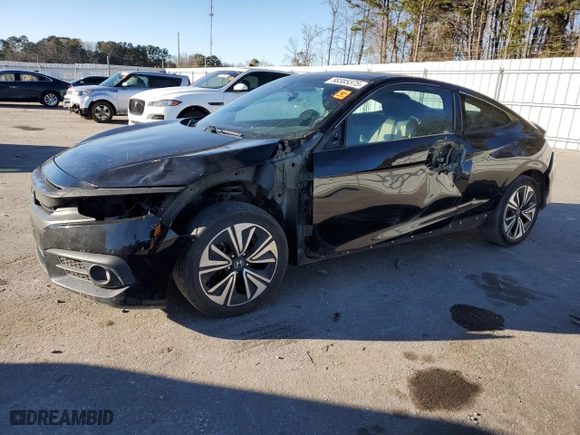 2016 Honda Civic Coupe EX-T with VIN 2HGFC3B39GH356559, listed as a Copart auction lot 88385375 with 143,888 mi miles and Salvage Title. Bid and sale history available at carsss.com. Image 1.