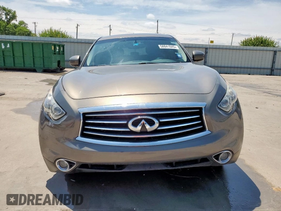 2015 Infiniti QX70 with VIN JN8CS1MW1FM481491, listed as a Copart auction lot 58841045 with 196,155 mi miles and Salvage title. Bid and sale history available at DreamBid. Image 5.
