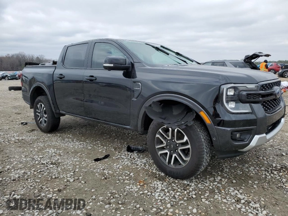 2024 Ford Ranger LARIAT with VIN 1FTER4JH9RLE10329, listed as a Copart auction lot 45464135 with 11,371 mi miles and Salvage Title. Bid and sale history available at carsss.com. Image 4.