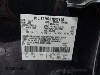 2014 Ford Edge SE with VIN 2FMDK4GC4EBA98325, listed as a IAAI auction lot 42197800 with 231,052 mi miles and . Bid and sale history available at DreamBid. Image 9.