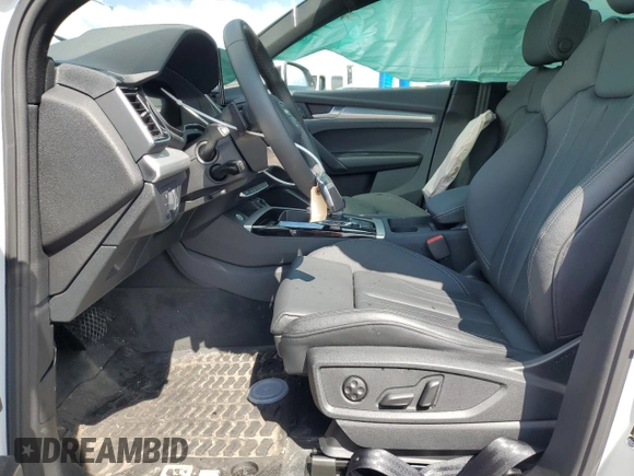 2024 Audi Q5 S line Premium with VIN WA1GAAFYXR2119667, listed as a Copart auction lot 55909455 with 8,383 mi miles and Salvage title. Bid and sale history available at DreamBid. Image 7.