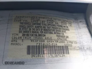 2009 Nissan Versa 1.8 SL with VIN 3N1BC13E19L389134, listed as a IAAI auction lot 41620431 with 190,884 mi miles. Bid and sale history available at carsss.com. Image 9.