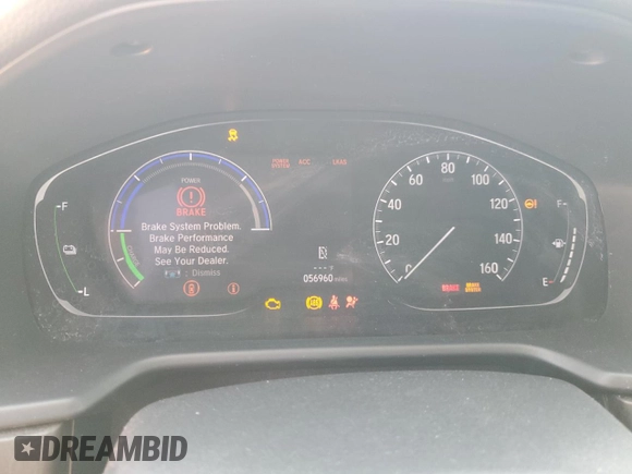 2019 Honda Accord EX with VIN 1HGCV3F46KA012226, listed as a Copart auction lot 59628015 with 56,960 mi miles and Salvage title. Bid and sale history available at DreamBid. Image 9.