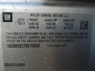 2013 Cadillac CTS Performance with VIN 1G6DK5E37D0158002, listed as a Copart auction lot 44213945 with 94,467 mi miles and Salvage Title. Bid and sale history available at DreamBid. Image 13.