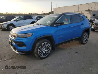 2022 Jeep Compass Limited z VIN 3C4NJDCB6NT105806, wystawiony jako Copart lot #52670825 z przebiegiem 15 417 mil mil oraz Szkoda całkowita • Salvage title. Historia ofert i sprzedaży dostępna na DreamBid. Obrazek 1.