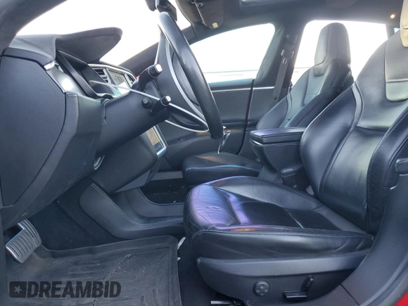 2015 Tesla Model S 85D with VIN 5YJSA1E40FF114095, listed as a Copart auction lot 84114284 with 114,882 mi miles and Salvage Title. Bid and sale history available at carsss.com. Image 7.
