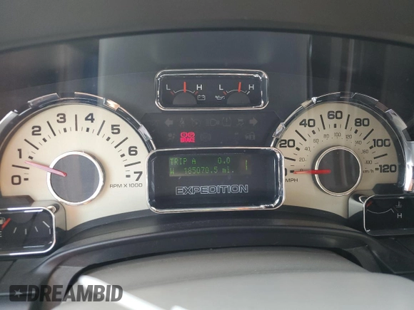 2012 Ford Expedition Limited with VIN 1FMJU1K53CEF68074, listed as a Copart auction lot 88123345 with 185,070 mi miles and Salvage title. Bid and sale history available at DreamBid. Image 9.