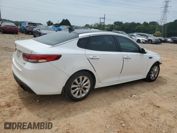 2016 Kia Optima EX with VIN 5XXGU4L36GG097679, listed as a Copart auction lot 60231295 with 110,599 mi miles and Salvage title. Bid and sale history available at DreamBid. Image 3.