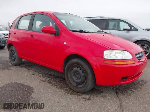 2006 Chevrolet Aveo LS with VIN KL1TD66696B652250, listed as a IAAI auction lot 42015003 with 143,336 mi miles and . Bid and sale history available at DreamBid. Image 1.