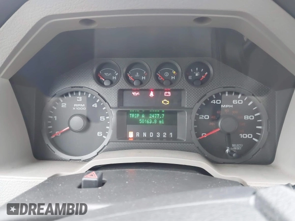 2010 Ford F-250 XL with VIN 1FTNF2B52AEA91415, listed as a IAAI auction lot 41666608 with 50,163 mi miles and . Bid and sale history available at DreamBid. Image 7.