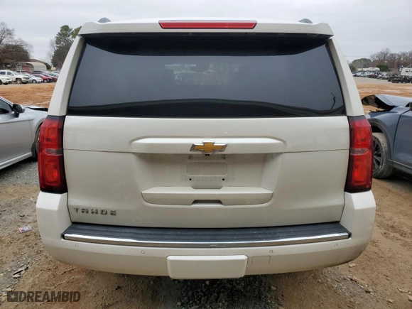 2015 Chevrolet Tahoe LTZ with VIN 1GNSCCKC3FR672168, listed as a Copart auction lot 85527284 with 160,822 mi miles and Salvage Title. Bid and sale history available at carsss.com. Image 6.