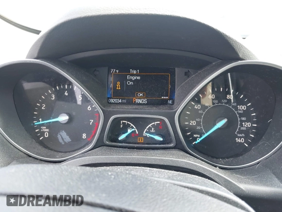 2017 Ford Escape S with VIN 1FMCU0F78HUB39105, listed as a IAAI auction lot 42119588 with 92,034 mi miles. Bid and sale history available at carsss.com. Image 7.