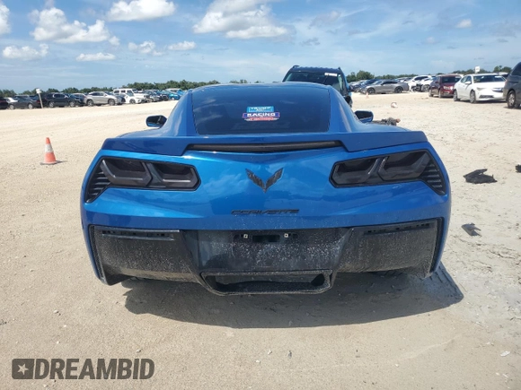2016 Chevrolet Corvette 2LT with VIN 1G1YD2D73G5114459, listed as a Copart auction lot 68208544 with Not Provided miles and Salvage Title. Bid and sale history available at carsss.com. Image 6.