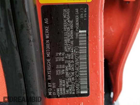 2012 MINI Countryman S with VIN WMWZC3C58CWM27870, listed as a Copart auction lot 46924325 with 117,911 mi miles and Salvage Title. Bid and sale history available at DreamBid. Image 12.