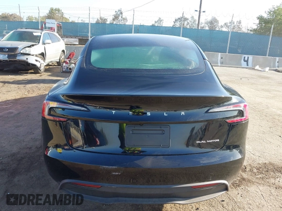 2025 Tesla Model 3 Long Range with VIN 5YJ3E1EB3SF926394, listed as a IAAI auction lot 42249844 with 1,090 mi miles and . Bid and sale history available at DreamBid. Image 17.