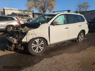 2017 Nissan Pathfinder SV with VIN 5N1DR2MN5HC664311, listed as a Copart auction lot 49822165 with 0 mi miles and Salvage Title. Bid and sale history available at carsss.com. Image 1.