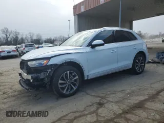 2021 Audi Q5 Premium with VIN WA1AAAFY0M2032763, listed as a Copart auction lot 50742395 with 50,511 mi miles and Salvage Title. Bid and sale history available at carsss.com. Image 1.