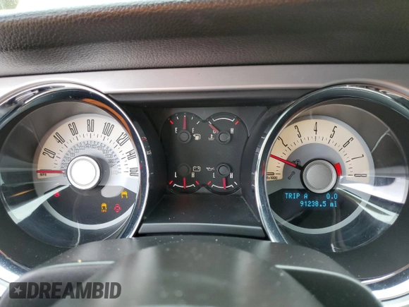 2011 Ford Mustang GT with VIN 1ZVBP8FF5B5165320, listed as a Copart auction lot 80783404 with 91,238 mi miles and Salvage Title. Bid and sale history available at DreamBid. Image 9.