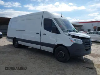 2023 Mercedes-Benz Sprinter Cargo with VIN W1Y4NDHY9PT152903, listed as a IAAI auction lot 41901044 with 25,052 mi miles. Bid and sale history available at carsss.com. Image 1.