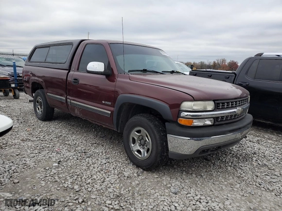 2002 Chevrolet Silverado 1500 LS with VIN 1GCEK14V12Z101106, listed as a Copart auction lot 80849354 with 244,261 mi miles and Salvage Title. Bid and sale history available at carsss.com. Image 4.