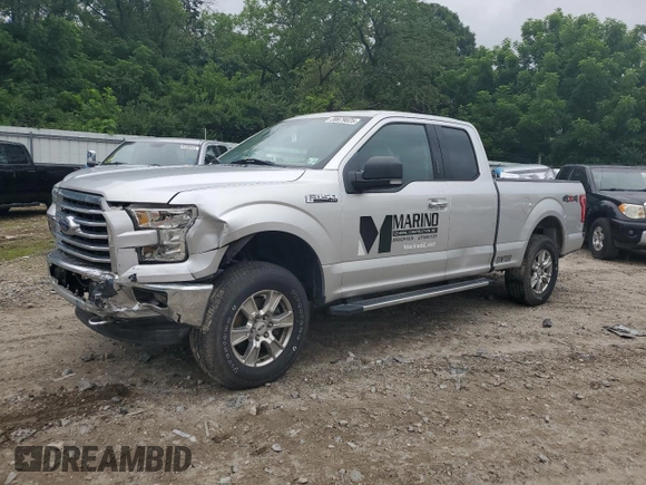 2017 Ford F-150 XL with VIN 1FTFX1EF0HFA55923, listed as a Copart auction lot 59979025 with 128,620 mi miles and Salvage title. Bid and sale history available at DreamBid. Image 1.