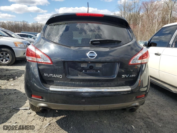 2012 Nissan Murano SL with VIN JN8AZ1MW8CW203111, listed as a Copart auction lot 49983495 with 0 mi miles and Salvage Title. Bid and sale history available at carsss.com. Image 6.