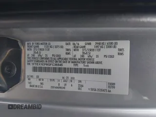 2016 Ford F-150 XLT с VIN 1FTEX1EP8GFC36545, выставлен на аукционе IAAI как лот 41058835 с пробегом 83 275 миль миль и . История ставок и продаж доступна на DreamBid. Изображение 9.