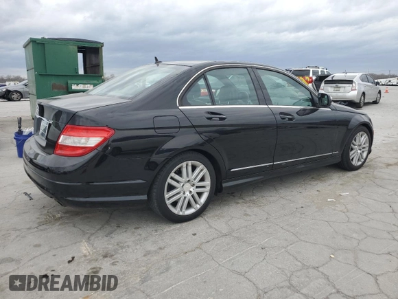 2009 Mercedes-Benz C 300 Sport with VIN WDDGF54X19F227442, listed as a Copart auction lot 49598625 with 55,527 mi miles and Salvage Title. Bid and sale history available at DreamBid. Image 3.