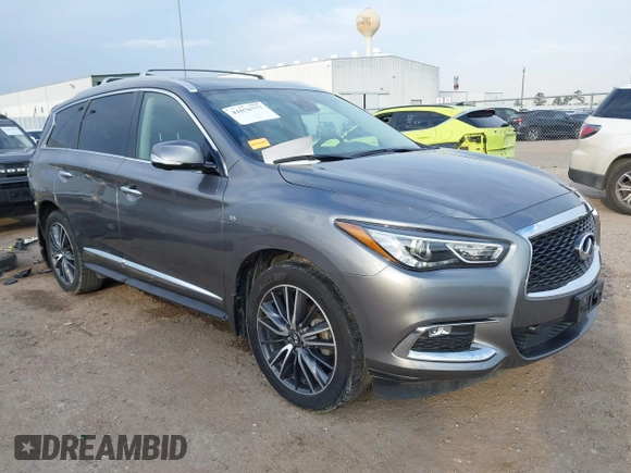 2020 Infiniti QX60 Luxe with VIN 5N1DL0MN5LC513550, listed as a IAAI auction lot 41676777 with 78,534 mi miles and . Bid and sale history available at DreamBid. Image 1.