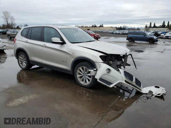 2013 BMW X3 xDrive28i with VIN 5UXWX9C51D0A10108, listed as a Copart auction lot 45719355 with 181,573 mi miles and Salvage Title. Bid and sale history available at carsss.com. Image 4.