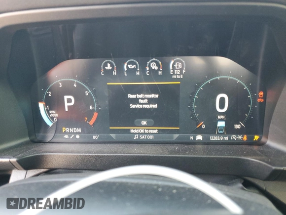 2024 Ford Ranger Raptor with VIN 1FTER4LR1RLE23193, listed as a Copart auction lot 77737244 with 12,283 mi miles and Salvage Title. Bid and sale history available at carsss.com. Image 9.
