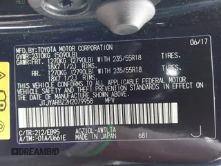 2017 Lexus NX 200t with VIN JTJYARBZ2H2079958, listed as a IAAI auction lot 42244867 with 103,565 mi miles and . Bid and sale history available at DreamBid. Image 9.