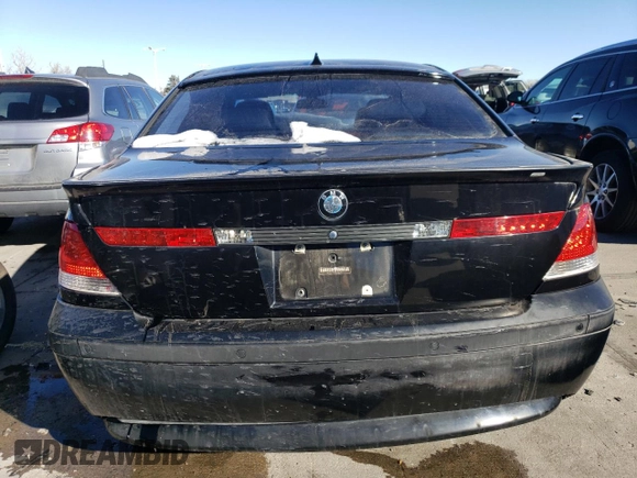 2004 BMW 7 Series 745i with VIN WBAGL63424DP68940, listed as a Copart auction lot 88738565 with 139,822 mi miles and Salvage Title. Bid and sale history available at DreamBid. Image 6.