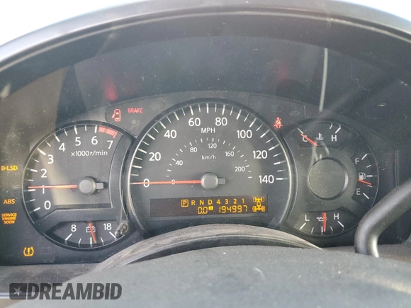 2004 Nissan Titan LE z VIN 1N6AA07B54N521567, wystawiony jako Copart lot #84048554 z przebiegiem 194 997 mil mil oraz Nie do naprawy • Non repairable. Historia ofert i sprzedaży dostępna na DreamBid. Obrazek 9.